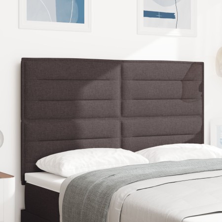 cabecero Diseño de Líneas Marrón Oscuro 140 cm Tela de , Cabeceros y pies de cama - Ref: Foro24-3337687, Precio: 130,44 €, De...