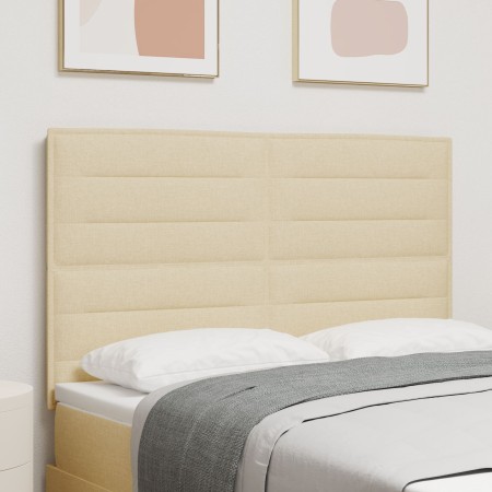 Cabecero Diseño Lines Crema 140 cm Tela de , Cabeceros y pies de cama - Ref: Foro24-3337689, Precio: 130,44 €, Descuento: %
