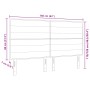 Cabecero Diseño Lines Marrón Oscuro 160 cm Tela de , Cabeceros y pies de cama - Ref: Foro24-3337694, Precio: 134,06 €, Descue...