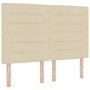 Cabecero Diseño Líneas Crema 160 cm Tela de , Cabeceros y pies de cama - Ref: Foro24-3337696, Precio: 111,14 €, Descuento: %