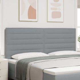 Cabecero Diseño de Líneas Gris Claro 200 cm Tela de , Cabeceros y pies de cama - Ref: Foro24-3337705, Precio: 158,51 €, Descu...