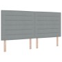Cabecero Diseño de Líneas Gris Claro 200 cm Tela de , Cabeceros y pies de cama - Ref: Foro24-3337705, Precio: 158,51 €, Descu...