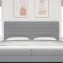 Cabecero Diseño de Líneas Gris Claro 200 cm Tela de , Cabeceros y pies de cama - Ref: Foro24-3337705, Precio: 158,51 €, Descu...