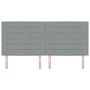 Cabecero Diseño de Líneas Gris Claro 200 cm Tela de , Cabeceros y pies de cama - Ref: Foro24-3337705, Precio: 158,51 €, Descu...
