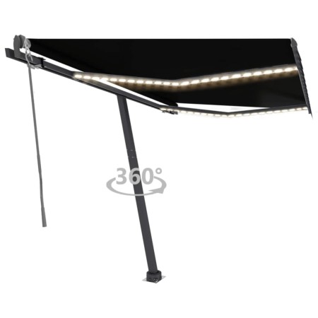 Toldo automático LED sensor de viento gris antracita 300x250 cm de vidaXL, Toldos - Ref: Foro24-3069714, Precio: 592,73 €, De...