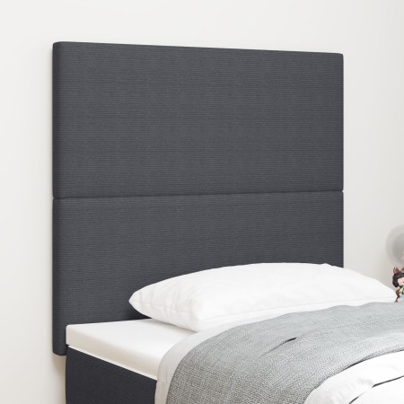 Cabecero Diseño Sencillo Gris Oscuro 90 cm Tela de Pana de , Cabeceros y pies de cama - Ref: Foro24-3337717, Precio: 63,07 €,...
