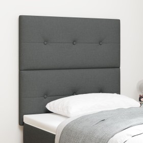 Cabecero Acabado con Botones Gris Oscuro 80 cm Tela de , Cabeceros y pies de cama - Ref: Foro24-3337783, Precio: 59,13 €, Des...