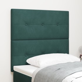 Cabecero Tufted en Botones Verde Oscuro 80 cm de Terciopelo de , Cabeceros y pies de cama - Ref: Foro24-3337792, Precio: 59,1...