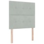 Cabecero con botones, gris claro, 90 cm, terciopelo de , Cabeceros y pies de cama - Ref: Foro24-3337802, Precio: 76,68 €, Des...