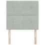 Cabecero con botones, gris claro, 90 cm, terciopelo de , Cabeceros y pies de cama - Ref: Foro24-3337802, Precio: 76,68 €, Des...