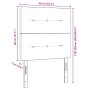 Cabecero con botones, gris claro, 90 cm, terciopelo de , Cabeceros y pies de cama - Ref: Foro24-3337802, Precio: 76,68 €, Des...