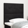 Cabecera con botones, tapizada en terciopelo negro de 90 cm de , Cabeceros y pies de cama - Ref: Foro24-3337804, Precio: 76,6...