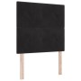 Cabecera con botones, tapizada en terciopelo negro de 90 cm de , Cabeceros y pies de cama - Ref: Foro24-3337804, Precio: 76,6...
