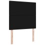 Cabecera con botones, tapizada en terciopelo negro de 90 cm de , Cabeceros y pies de cama - Ref: Foro24-3337804, Precio: 76,6...