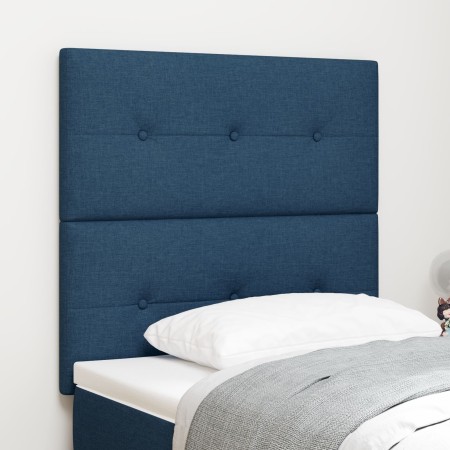 Cabecero Button Tufted Azul 100 cm Tela de , Cabeceros y pies de cama - Ref: Foro24-3337814, Precio: 81,20 €, Descuento: %