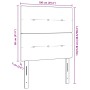 Cabecero Botonera Tapizada Gris Oscuro 100 cm Terciopelo de , Cabeceros y pies de cama - Ref: Foro24-3337816, Precio: 66,96 €...