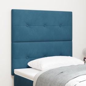 Cabecero Tufted con Botones Azul Oscuro de 100 cm en Terciopelo de , Cabeceros y pies de cama - Ref: Foro24-3337819, Precio: ...