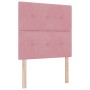 Cabecero Botonera Rosa 100 cm Terciopelo de , Cabeceros y pies de cama - Ref: Foro24-3337820, Precio: 80,77 €, Descuento: %