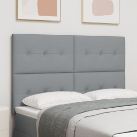 Cabecero de cama con botones tapizados en gris claro de 140 cm de , Cabeceros y pies de cama - Ref: Foro24-3337821, Precio: 1...
