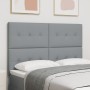 Cabecero de cama con botones tapizados en gris claro de 140 cm de , Cabeceros y pies de cama - Ref: Foro24-3337821, Precio: 1...