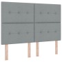 Cabecero de cama con botones tapizados en gris claro de 140 cm de , Cabeceros y pies de cama - Ref: Foro24-3337821, Precio: 1...