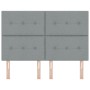Cabecero de cama con botones tapizados en gris claro de 140 cm de , Cabeceros y pies de cama - Ref: Foro24-3337821, Precio: 1...