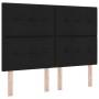 Cabecero con botones tapizado en negro de 140 cm de tela de , Cabeceros y pies de cama - Ref: Foro24-3337823, Precio: 104,74 ...