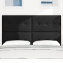 Cabecero con botones tapizado en negro de 140 cm de tela de , Cabeceros y pies de cama - Ref: Foro24-3337823, Precio: 104,74 ...