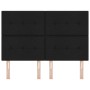 Cabecero con botones tapizado en negro de 140 cm de tela de , Cabeceros y pies de cama - Ref: Foro24-3337823, Precio: 104,74 ...