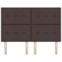 Cabecero de tapizado con botones marrón oscuro 140 cm de tela de , Cabeceros y pies de cama - Ref: Foro24-3337824, Precio: 12...