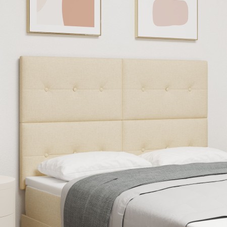 Cabecero de con botones, tapizado en crema de 140 cm de , Cabeceros y pies de cama - Ref: Foro24-3337826, Precio: 128,77 €, D...