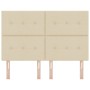 Cabecero de con botones, tapizado en crema de 140 cm de , Cabeceros y pies de cama - Ref: Foro24-3337826, Precio: 128,77 €, D...