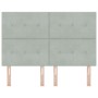 Cabecero Botonera Terciopelo Gris Claro 140 cm de , Cabeceros y pies de cama - Ref: Foro24-3337828, Precio: 104,69 €, Descuen...