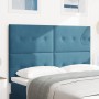 Cabecero con botones acolchados en terciopelo azul oscuro de 140 cm de , Cabeceros y pies de cama - Ref: Foro24-3337832, Prec...