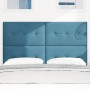Cabecero con botones acolchados en terciopelo azul oscuro de 140 cm de , Cabeceros y pies de cama - Ref: Foro24-3337832, Prec...