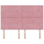 Cabecero con botones acolchados en rosa de 140 cm de terciopelo de , Cabeceros y pies de cama - Ref: Foro24-3337833, Precio: ...