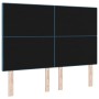 Cabecero con botones acolchados en terciopelo azul oscuro de 140 cm de , Cabeceros y pies de cama - Ref: Foro24-3337832, Prec...