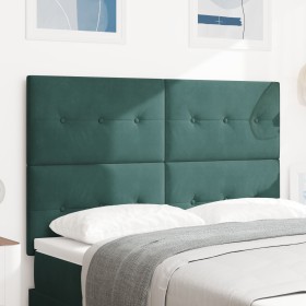 Cabecero Tapizado con Botones Verde Oscuro 160 cm Terciopelo de , Cabeceros y pies de cama - Ref: Foro24-3337844, Precio: 109...