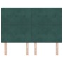 Cabecero Tapizado con Botones Verde Oscuro 160 cm Terciopelo de , Cabeceros y pies de cama - Ref: Foro24-3337844, Precio: 109...