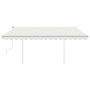 Toldo manual retráctil con postes crema 4,5x3,5 m de vidaXL, Toldos - Ref: Foro24-3070037, Precio: 486,69 €, Descuento: %