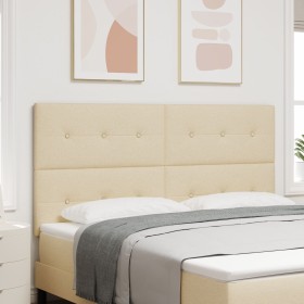 Cabecero acolchado con botones Crema 180 cm Tela de , Cabeceros y pies de cama - Ref: Foro24-3337852, Precio: 120,58 €, Descu...