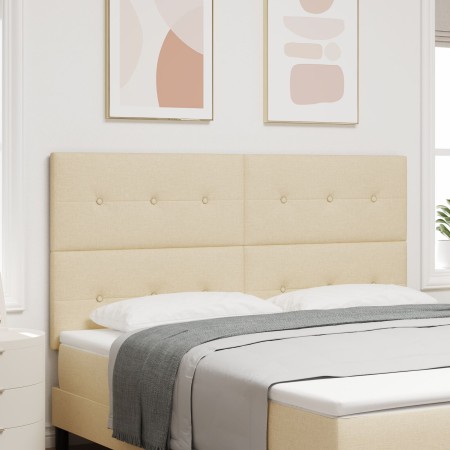 Cabecero acolchado con botones Crema 180 cm Tela de , Cabeceros y pies de cama - Ref: Foro24-3337852, Precio: 120,58 €, Descu...