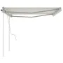 Toldo manual retráctil con postes crema 4,5x3,5 m de vidaXL, Toldos - Ref: Foro24-3070037, Precio: 478,74 €, Descuento: %