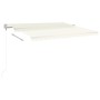 Toldo manual retráctil con postes crema 4,5x3,5 m de vidaXL, Toldos - Ref: Foro24-3070037, Precio: 486,69 €, Descuento: %