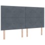 Cabecera con botones acolchados en gris oscuro de 180 cm de terciopelo de , Cabeceros y pies de cama - Ref: Foro24-3337855, P...