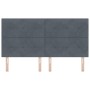 Cabecera con botones acolchados en gris oscuro de 180 cm de terciopelo de , Cabeceros y pies de cama - Ref: Foro24-3337855, P...