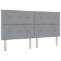 Cabecera Botonada Gris Claro 200 cm Tela de , Cabeceros y pies de cama - Ref: Foro24-3337860, Precio: 150,66 €, Descuento: %