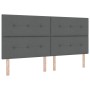 Cabecero de capitoné gris oscuro de 200 cm en tela de , Cabeceros y pies de cama - Ref: Foro24-3337861, Precio: 124,87 €, Des...