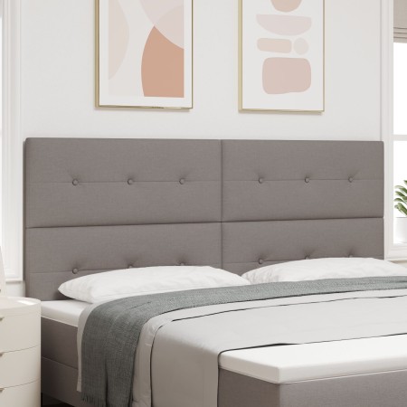 Cabecera con botones acolchados taupe 200 cm tela de , Cabeceros y pies de cama - Ref: Foro24-3337864, Precio: 150,66 €, Desc...