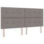 Cabecera con botones acolchados taupe 200 cm tela de , Cabeceros y pies de cama - Ref: Foro24-3337864, Precio: 150,66 €, Desc...